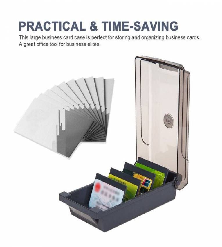 Jielisi porte-cartes de visite ou carte pvc avec 4 lettres (A, B, C, D) triées,